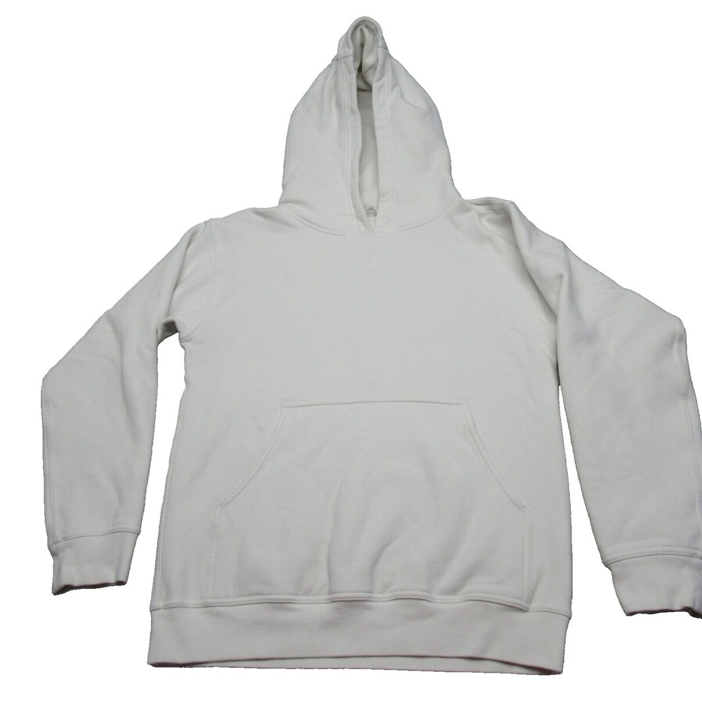 Lululemon Hoodie Womens 6 White Pockets Fleece Pullover Sweatshirt Activewear